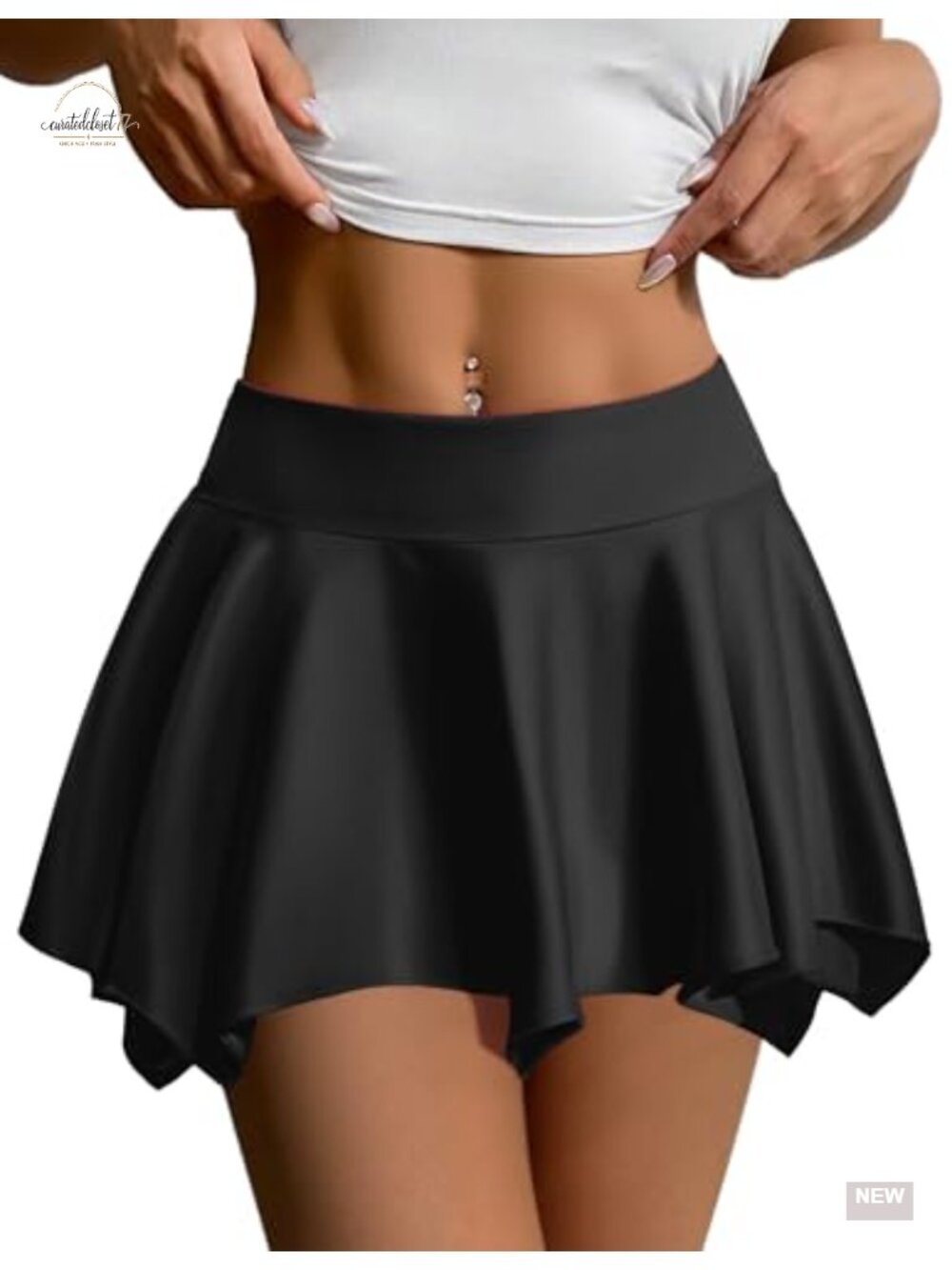 Pleated Mini Skirt High Waist Flowy A-Line Club Party
